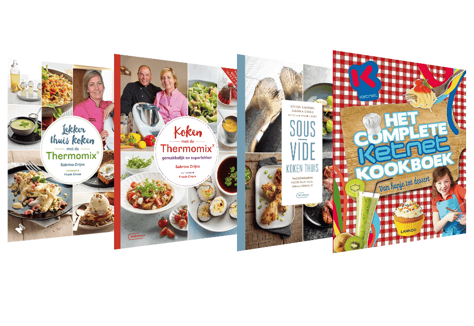 Kookboeken geschreven door Sabrina Crijns en Steven Sanders